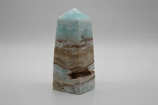 Calcite Blue Caribbean Calcite Tower Oberlisk Pyramid Decor Healing Stone