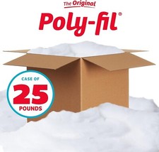 Premium Polyester Fiber 25 Lbs Poly-Fil White Bag Pillow Stuffing Bags