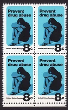 Scott #1438 Prevent Drug Abuse Block of 4 Stamps - MNH