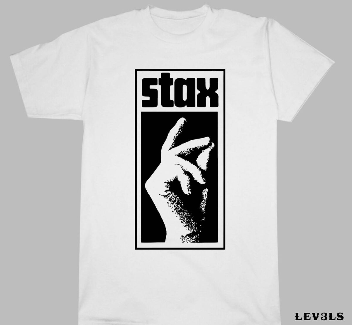 STAX LOGO T SHIRT CLASSIC SOUL FUNK BLUES STAX RECORDS DJ CRATE DIGGER  VINYL