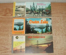 LOT OF 3 VINTAGE POSTCARD ALBUMS: NEW ORLEANS, SAN FRANCISCO & CRATER LAKE, OR