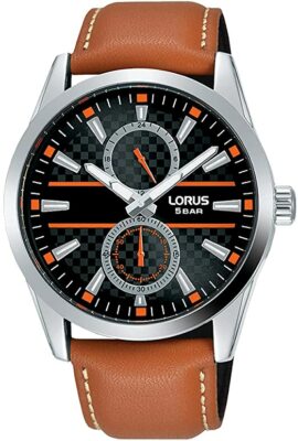 Gents New Smart Lorus by Seiko Chequered Black Red Multi-Dial 50m  