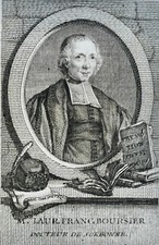 LAUR FRANC BOURSIER 1679-1749 DOCTEUR SORBONNE PORTRAIT GRAVURE du 19 eme