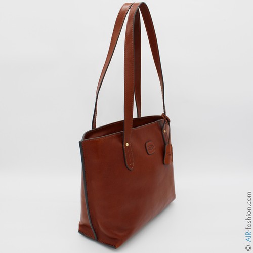 BRIC'S VOLTERRA women's brown vegetable tanned leather Shopper bag - Picture 4 of 9
