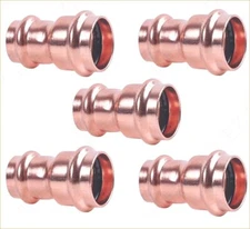 EZ-FLUID 3/4" x 1/2" Copper Press Reducer Coupling ProPress Fitting End (5)