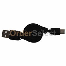 USB Type C Retract Battery Charger Data Sync Cable Cord for Android Cell Phone