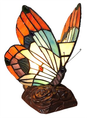 10'' Butterfly Stained Glass Accent light Lamp
