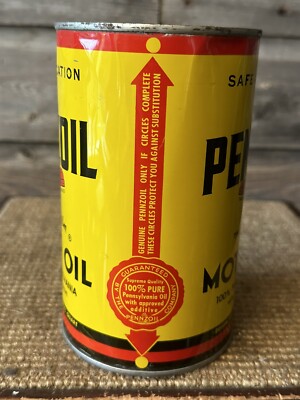 Vintage Motor Oil Can Pennzoil Imperial Quart Can | eBay