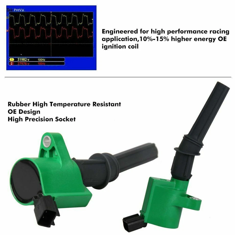 Juego de 8 bobinas de alta energía súper bobinas de encendido para Ford F150 250 4,6 L 5,4 L DG508 Foto 2 de 4