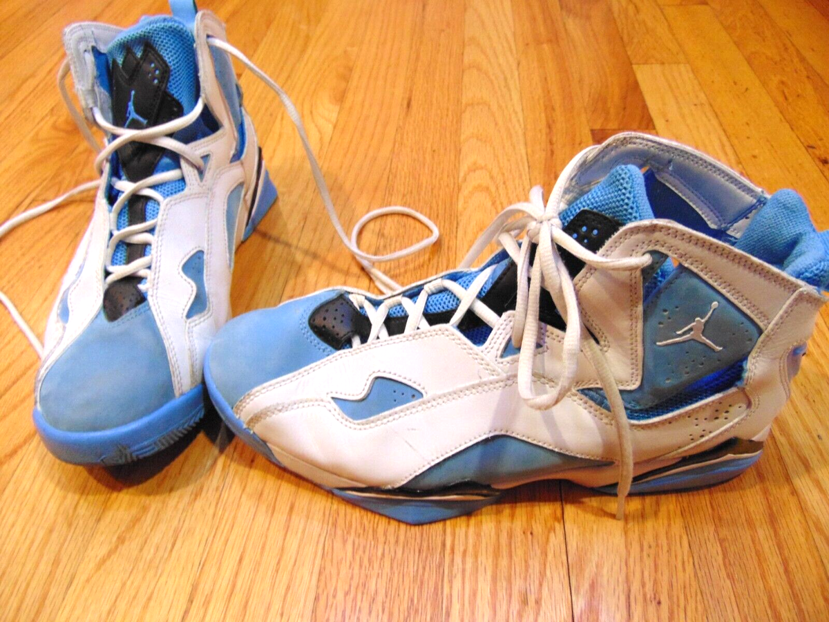 JORDAN TRUE FLIGHT UNC WHITE/UNIVERSITY BLUE BLACK 342964  display picture 1
