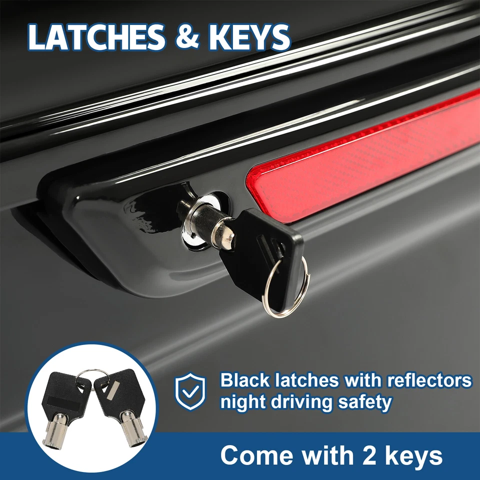 Bolsas de sillín duro extendidas extendidas de 5" para Harley Touring Street Glide 2014-2024 Foto 4 de 4