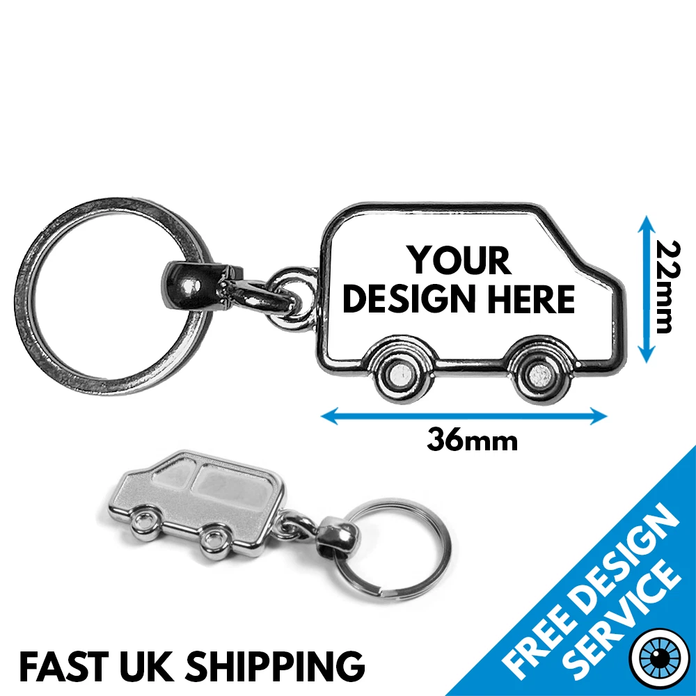 Printed shop metal keyrings