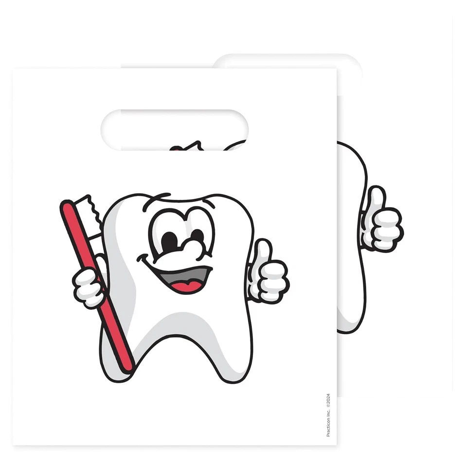 Tootie Diente 7-3/4" X 9" Bolsa de Regalo Dental, Higiene Dental Cuidado del Paciente Goodie Foto 2 de 4