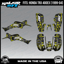Graphics Kit for ATV Honda TRX 400EX (1999-2004) Rift Series - YELLOW