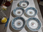 FIVE WEDGWOOD CEREAL / SOUP BOWLS - FLORENTINE