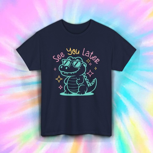 Funny Gator Shirt See You Later Alligator Cool Retro Dinosaur Tee S-5XL - Picture 10 of 13