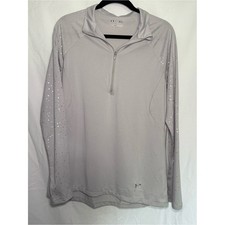Under Armour HeatGear 1/4 Zip Pullover Gray Metallic Foil Speckle XL
