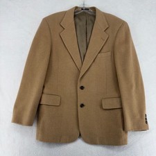 Vintage Summers Mens Store Polo Shop Camel Hair Blazer Sport Coat Brown USA Made