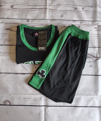 Sport Performance Boston Celtics Top & Shorts Black 0 Tatum Youth XS Age 6-7 - Picture 4 of 12