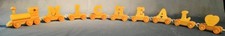 Wooden Alphabet Name Train Set Personalized Letters Custom Gift Decor Michael