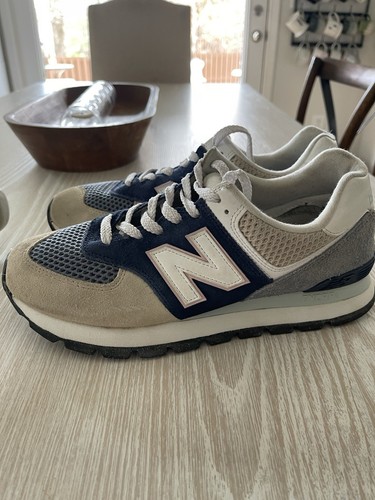 New Balance 574 robust blau beige Herren Größe 10 Freizeit Turnschuhe Schuhe ML574D2E - Bild 5 von 5