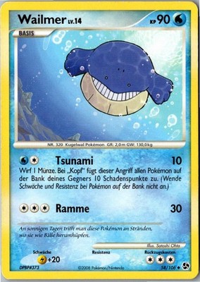 Pokemon Wailmer 58/106 Epische Begegnungen Deutsch