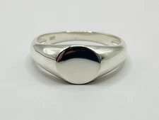 Sterling Silver 8mm Oval Signet Ring