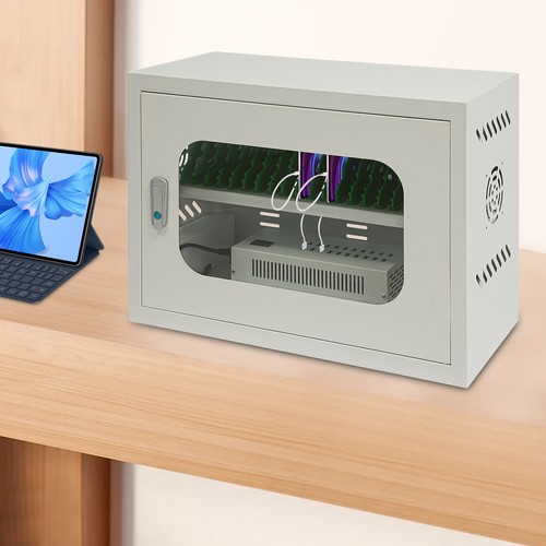 20 Device Charging Station Cabinet Lockable for Phones Tablets School Office - Afbeelding 7 van 20