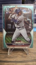 2023 Bowman Draft Chrome Sabin Ceballos 1st RC Aqua Wave Refractor /125 #BDC-110