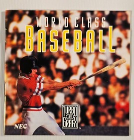 World Class Baseball Authentic TurboGrafx 16 Complete Case, Manual, Hu Card Rare