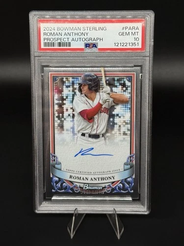 2024 Bowman Sterling Prospect Autographs #PARA Roman Anthony  AUTO PSA 10