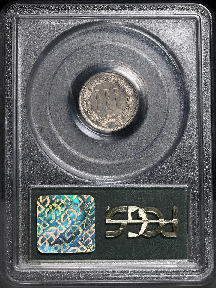 1886 Three (3) Cent Nickel Proof PCGS PR64 OGH Great Eye Appeal Strong Strike - Image 4 of 4