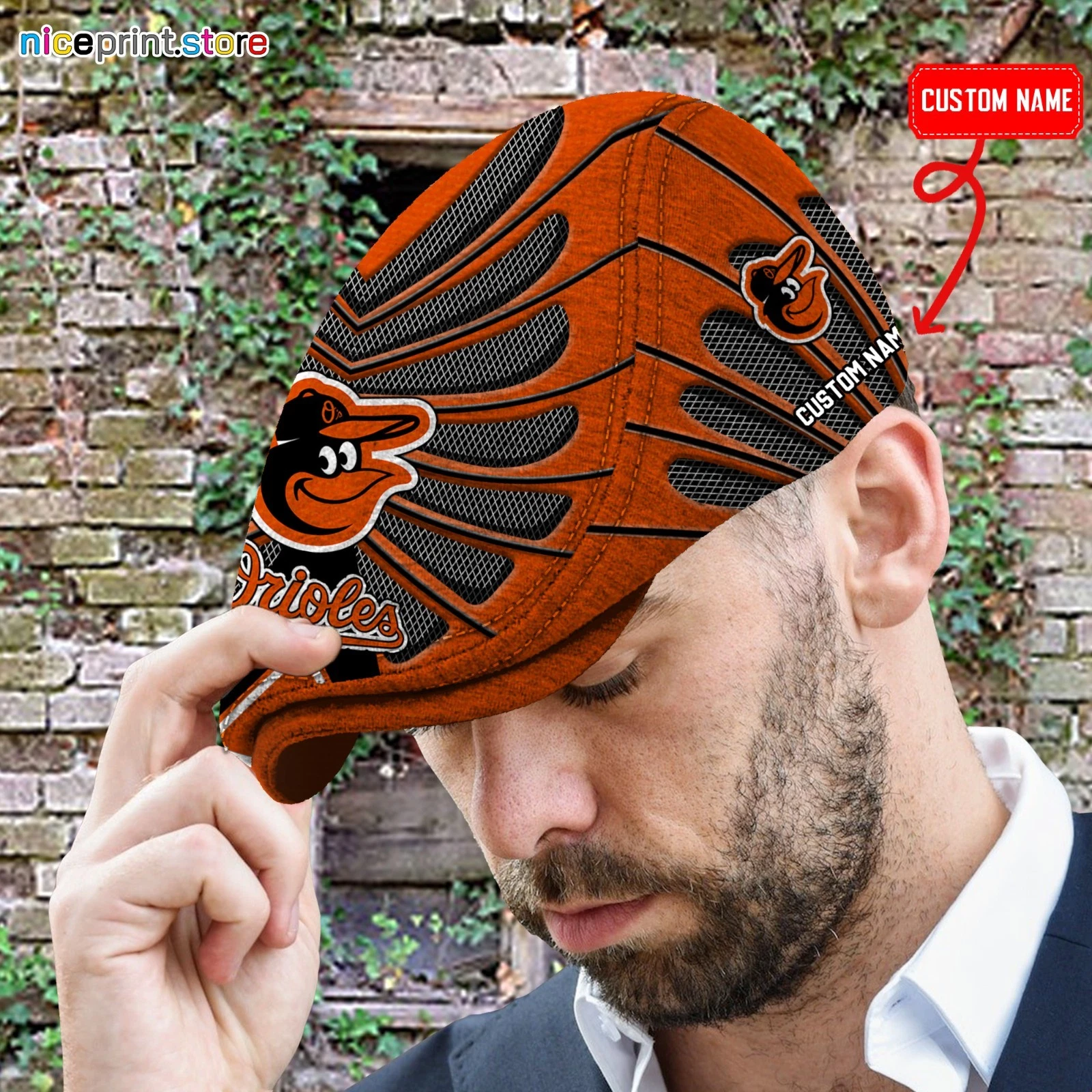 Baltimore Team Orioles Jeff Cap Custom Jeff Cap Driving Cap Golf Cap