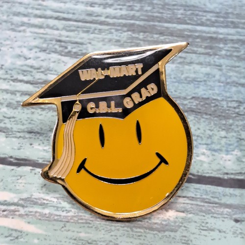 Walmart Employee Associate Pin - Smiley Walmart CBL Grad Cap