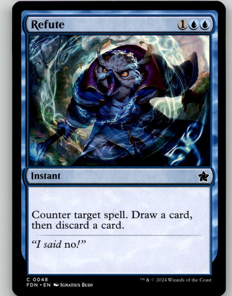 Refute 48 Common Foundations Magic: The Gathering Lightly Played