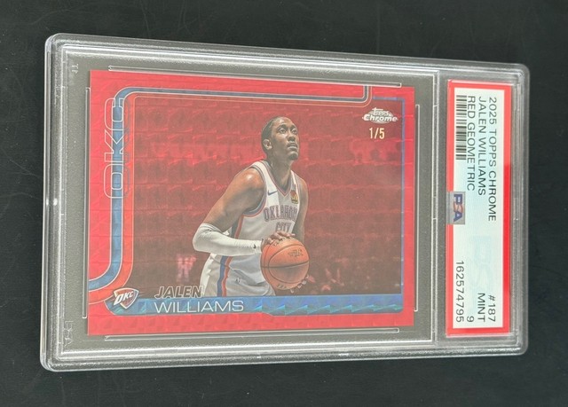 Jalen Williams 2025 Topps Chrome Red Geometric