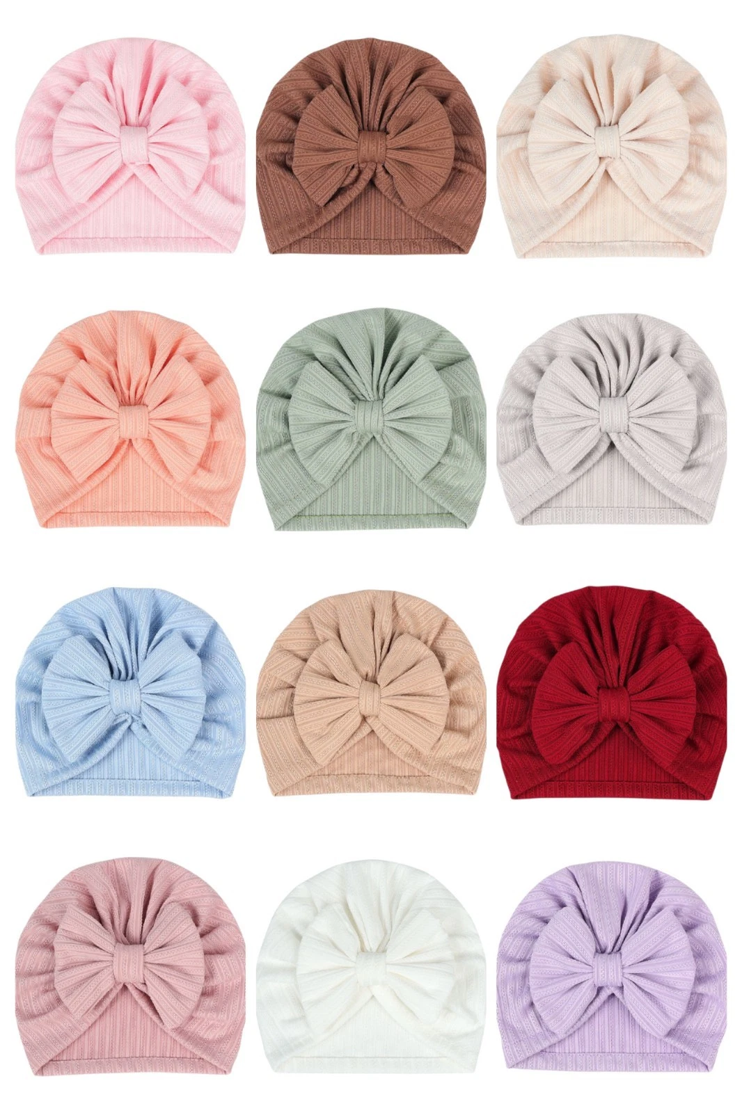 12 Pcs Baby Girl Hats With Bow Toddler Infant Beanie Cap Soft 0-24 Months
Opens in a new window or t