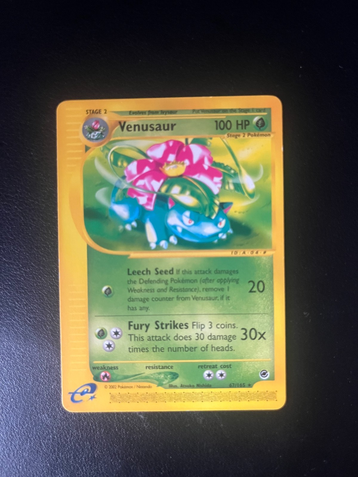 NEAR MINT Pokémon TCG Venusaur Card 67/165 Expedition Base Set, Regular Rare