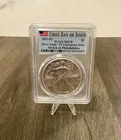 2021-(p)first strike pcgs ms70 silver eagle t1 emergency issue philadelphia