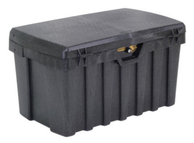 Large 50 Gallon Heavy Duty Black Tuff Bin Lock Tool Box Security Locking Storage