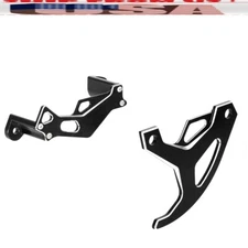 US BLACK Rear Brake Disc + Brake Caliper Cover For KX250/F KX450/F KLX450R