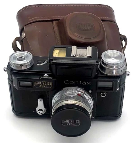 Soviet copy of Contax III Carl Zeiss Jena BLACK camera with Sonnar 2/50mm lens