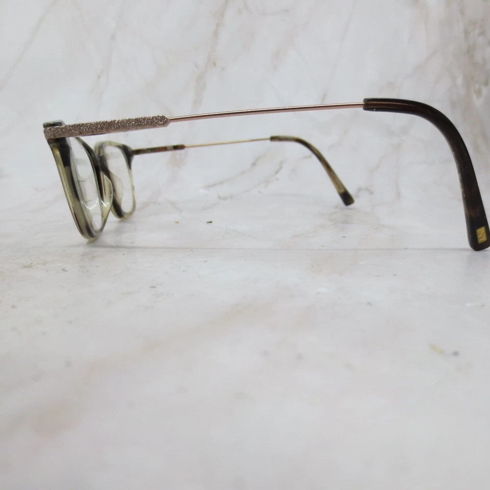 Jones New York Eyeglasses Frame Women's Brown Horn Full Rim Cat Eye 48-16-135 - Image 3 of 4