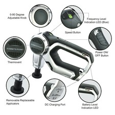 Wireless Massage Gun Carbon Fiber Percussive Vibration Therapy Promote Recovery