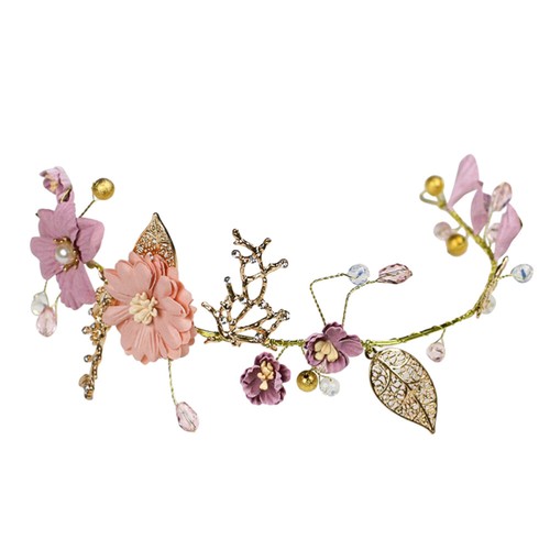 Headband Bridal Hair Vine Gold Floral Bridal Headpiece Wedding Headband Bride