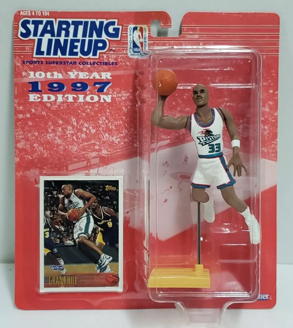 GRANT HILL - Detroit Pistons - Kenner Starting Lineup SLU 1997 NBA