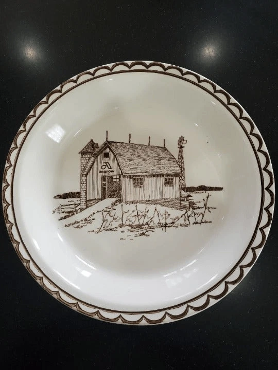 Vintage Asgrow Barn Pie Plate