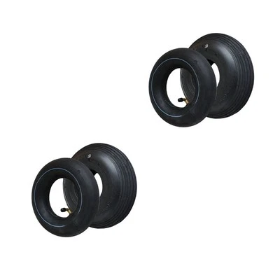 2 x Reifen+Schlauch 3.00-4" 260x85 Rillen 4PR Elektromobil Stützräder Sackkarre