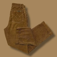 Vtg 60s Corduroy Pants 26x29 Size 9 Sears Western Boho Hippie Juniors Brown