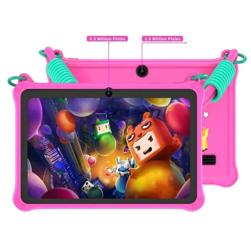 PRITOM Kid Tablet 7 inch Android Tablet 4GB(2+2)+32GB Bluetooth WiFi Dual Camera - Image 3 of 4